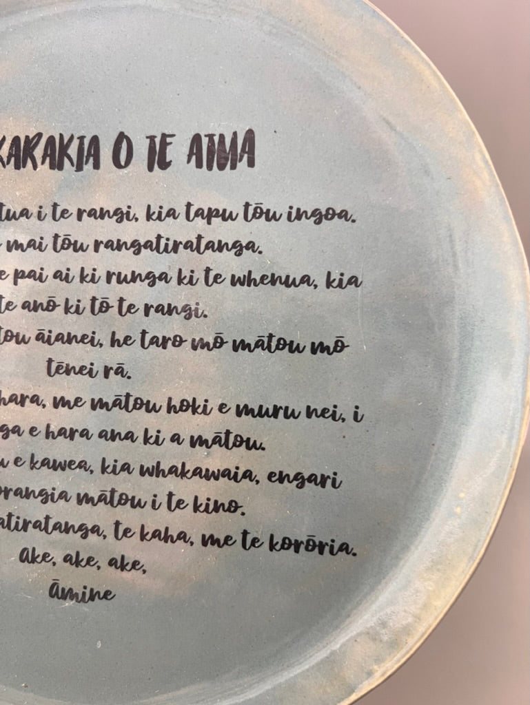 Karakia on Plate