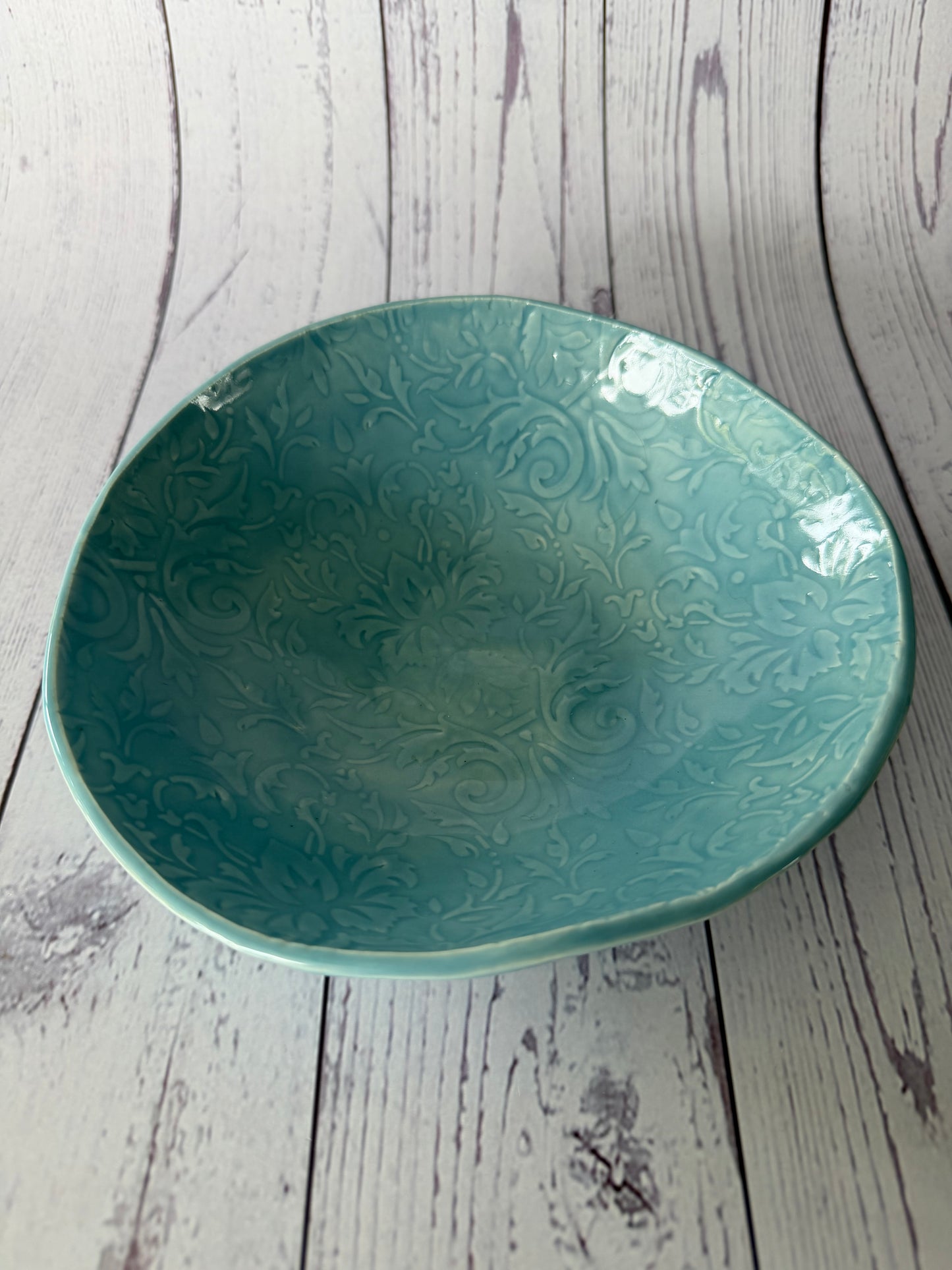 Blue floral bowl