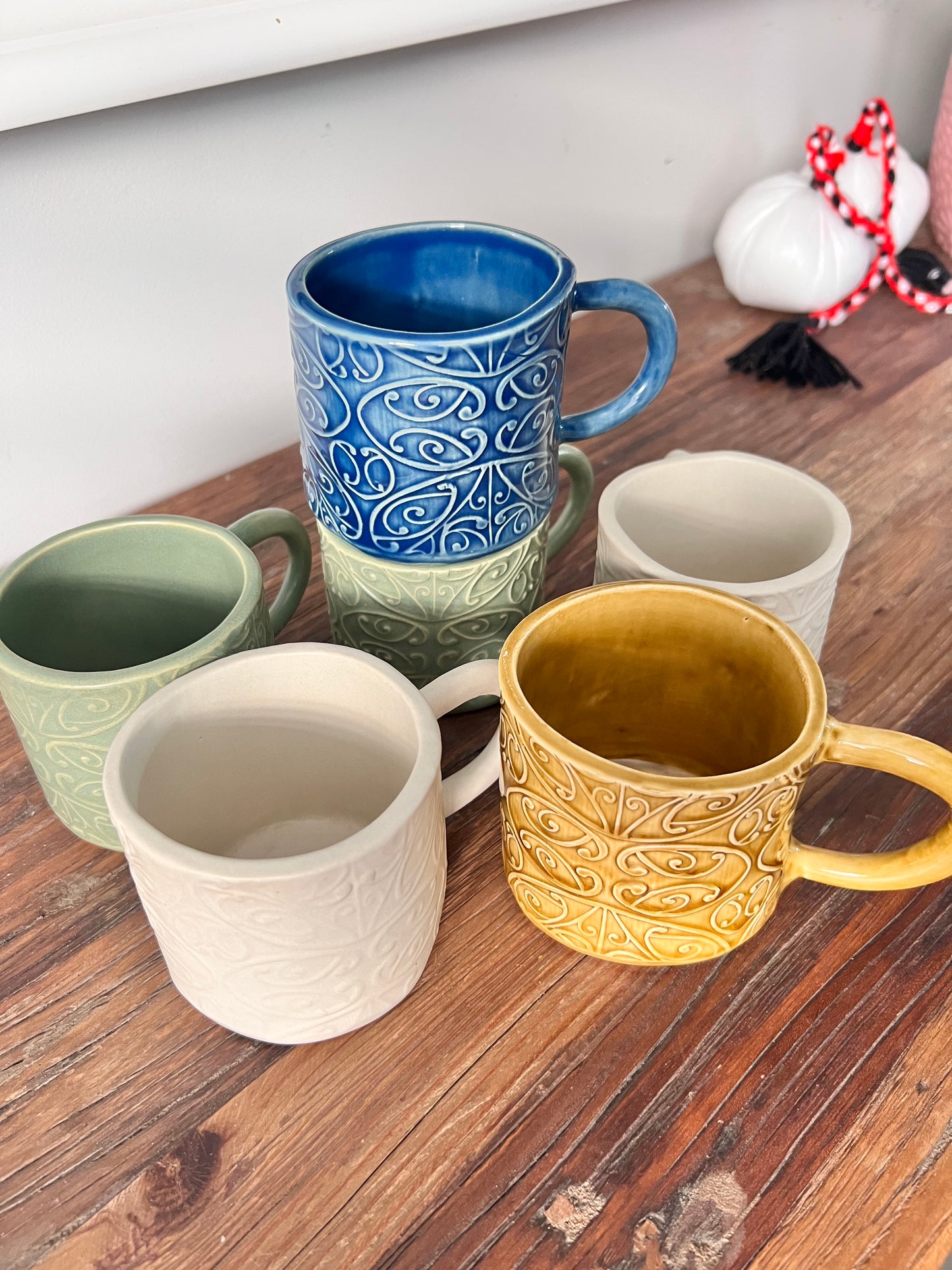 Māori Design Mug - Dark Blue