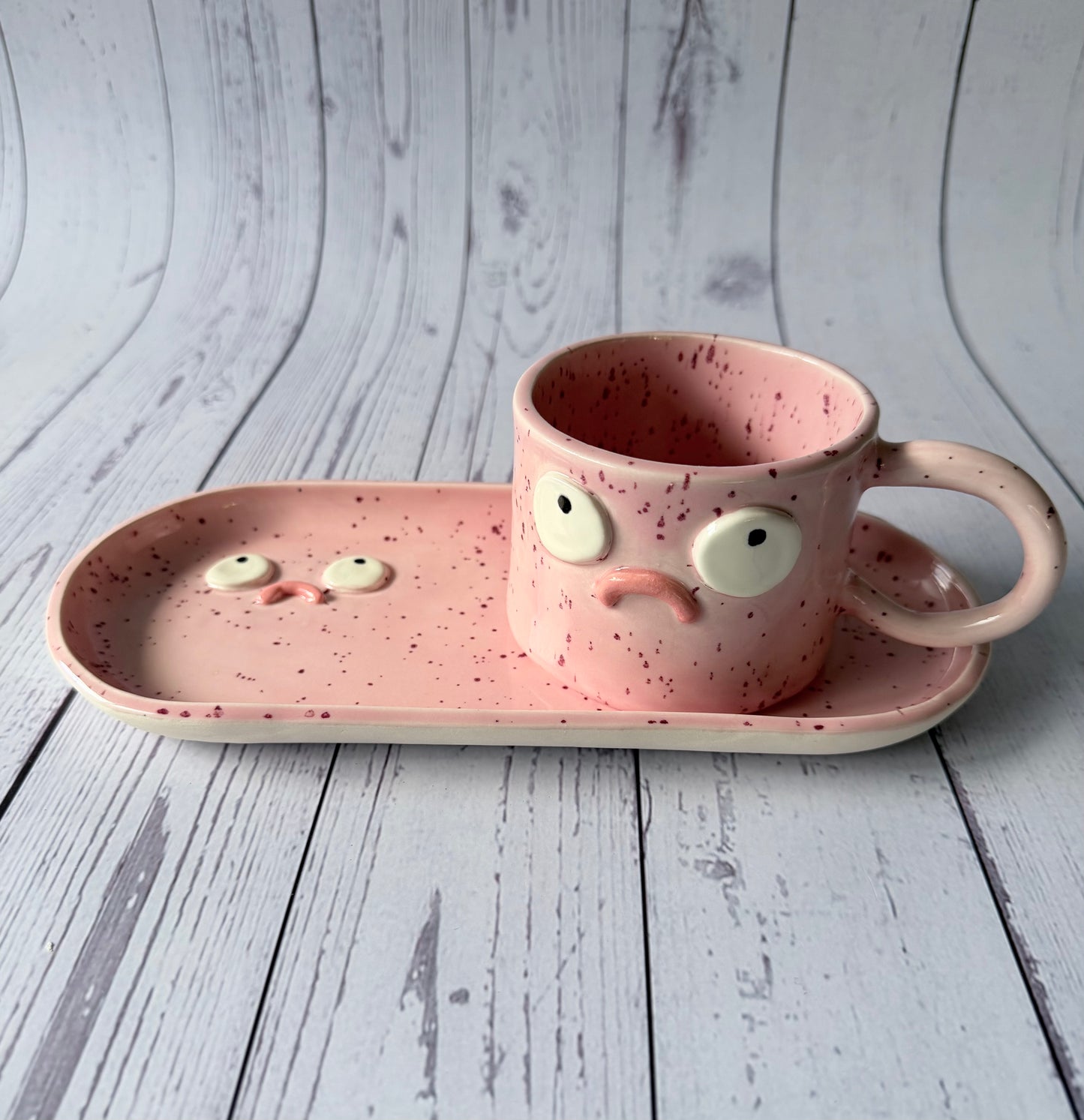 Pink grumpy mug