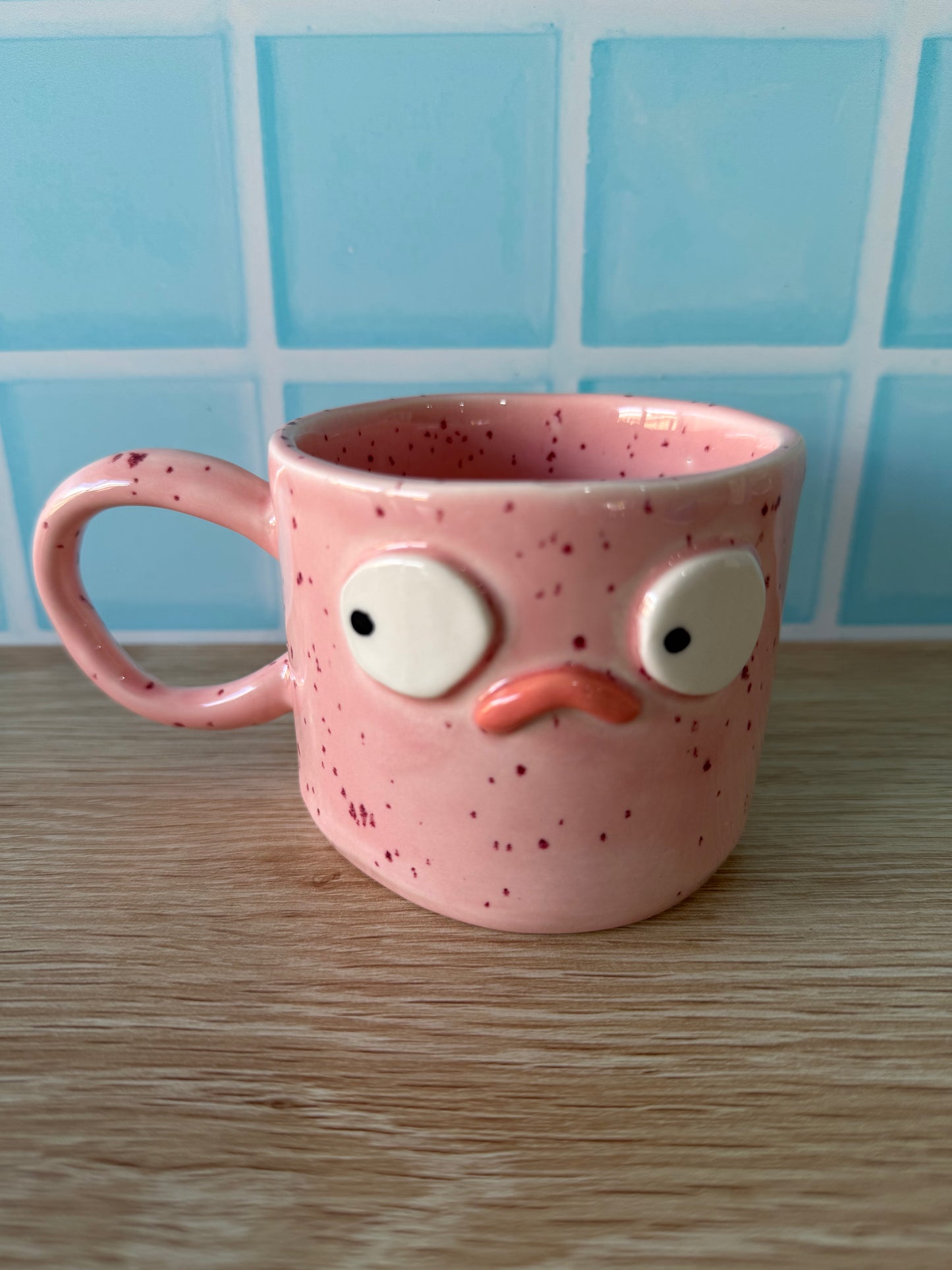 Grumpy mug in pink