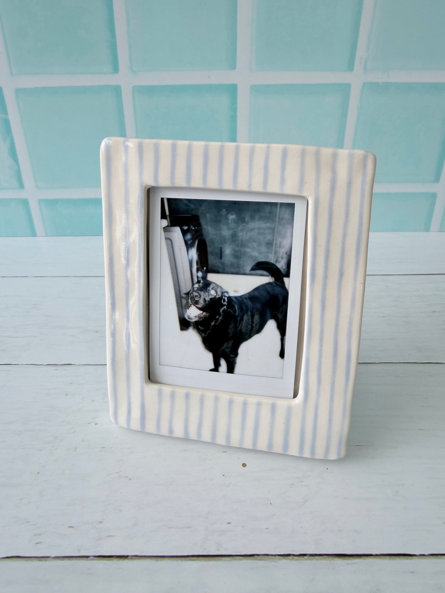 Blue stripe frame
