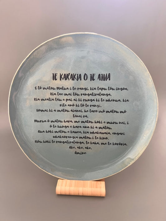 Karakia on Plate