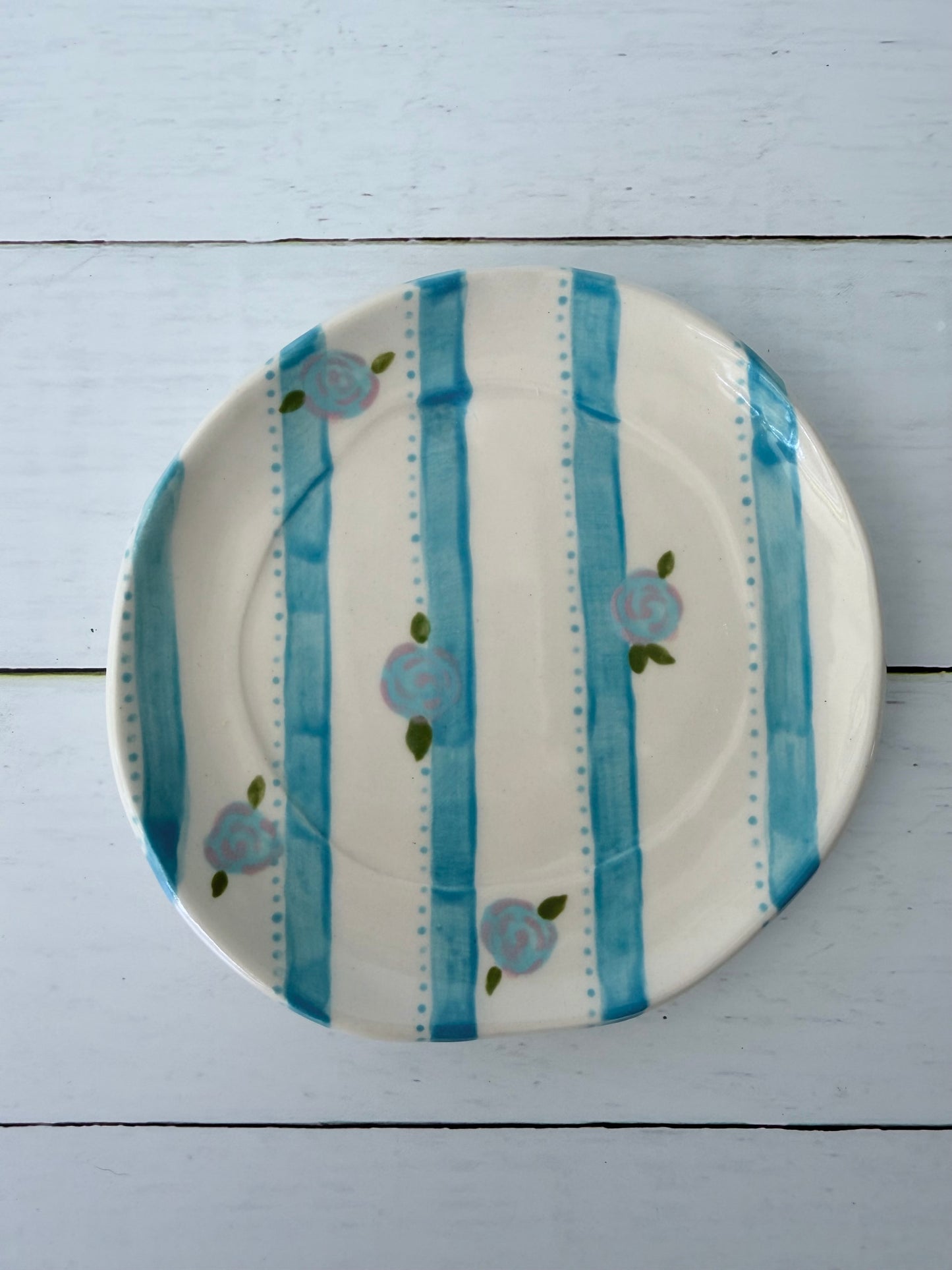 Vintage blue saucer