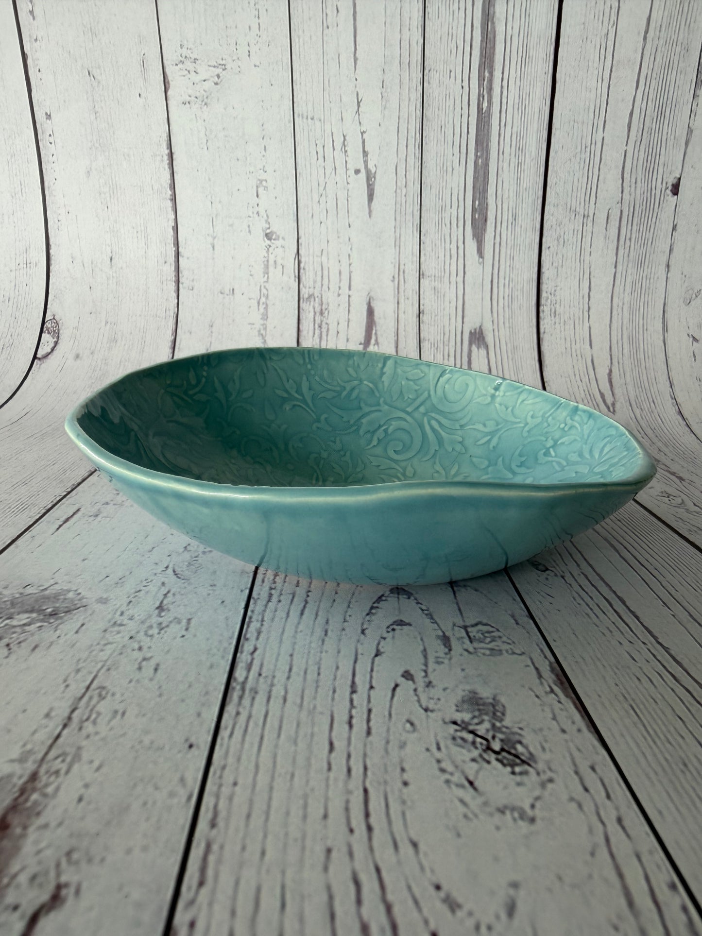 Blue floral bowl