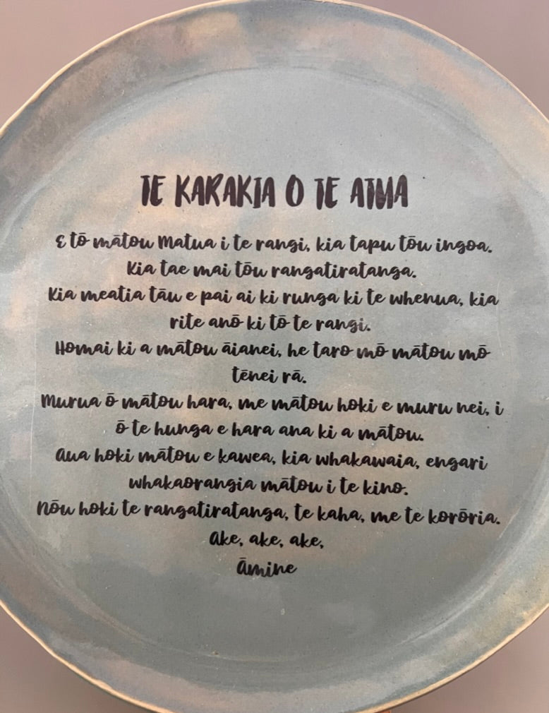 Karakia on Plate