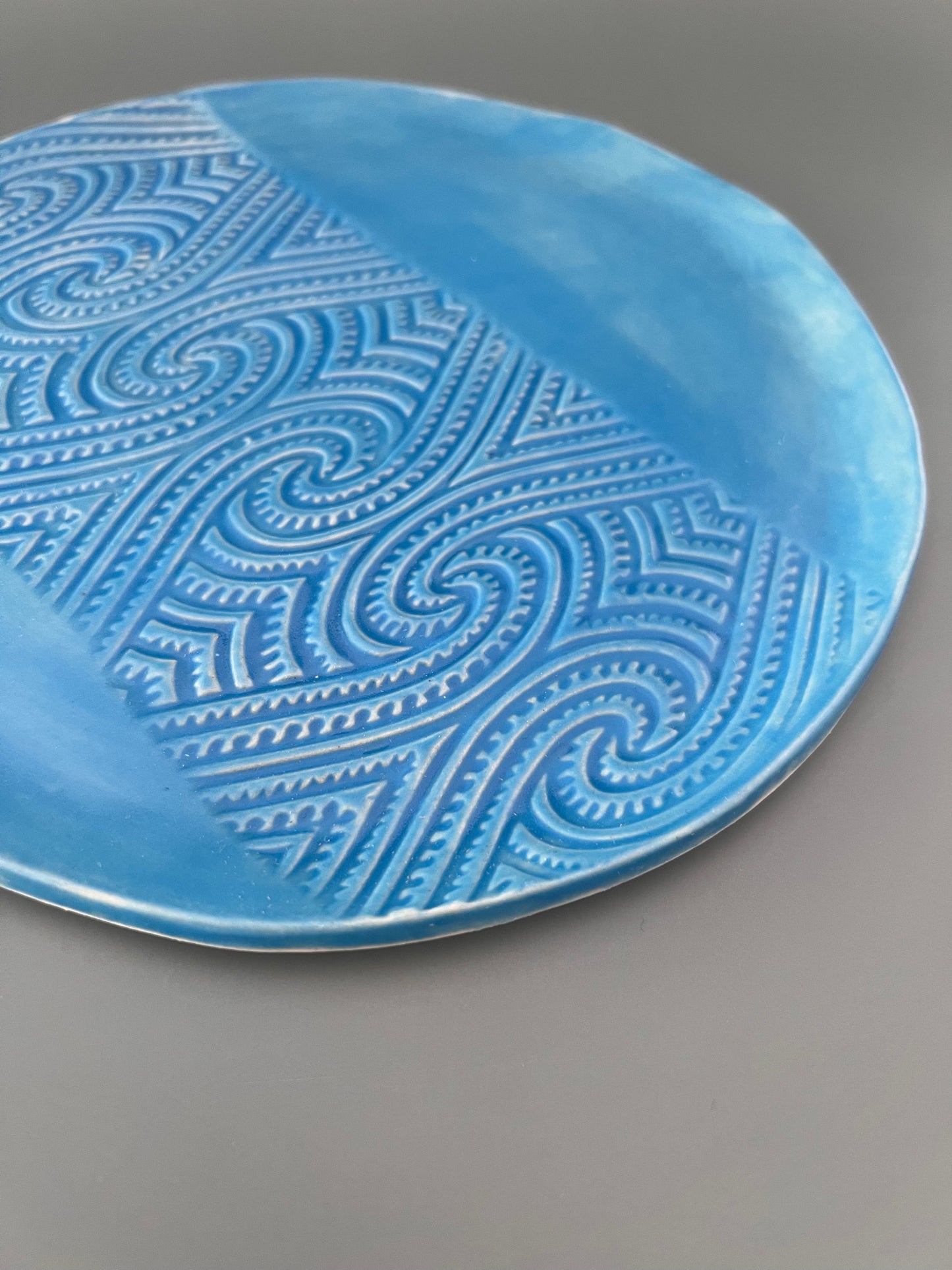 Matte Blue Mid size plate