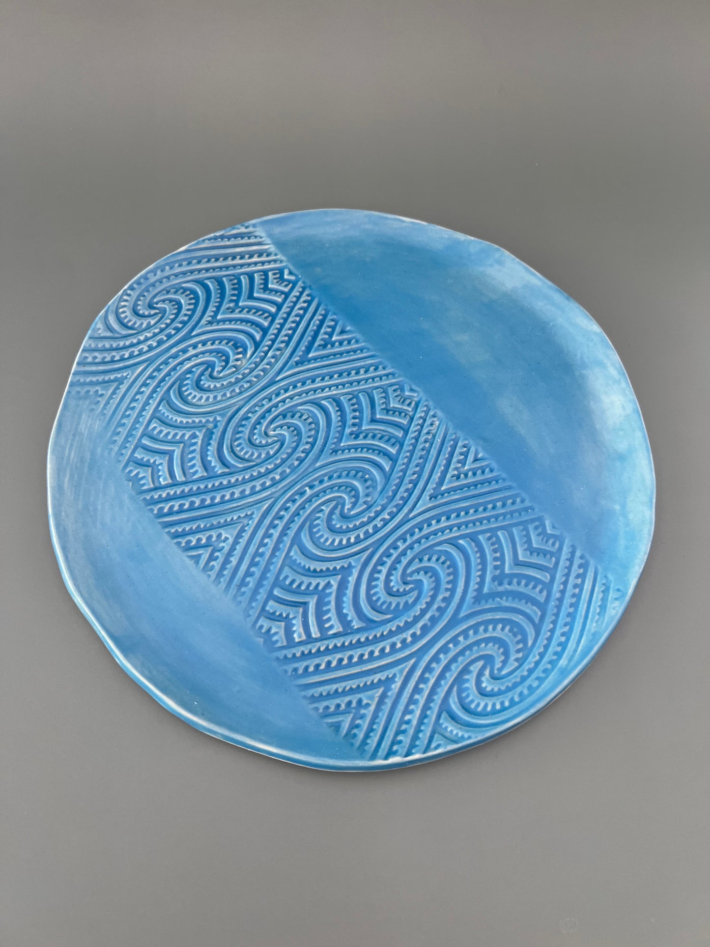 Matte Blue Mid size plate
