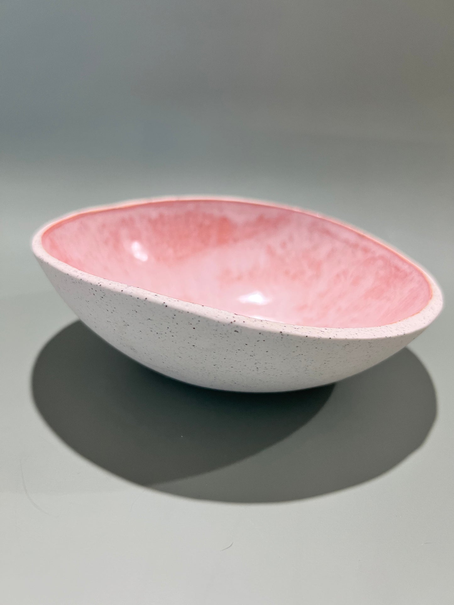 Stoneware pink opal bowl