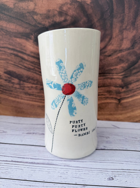 Blue flower vase