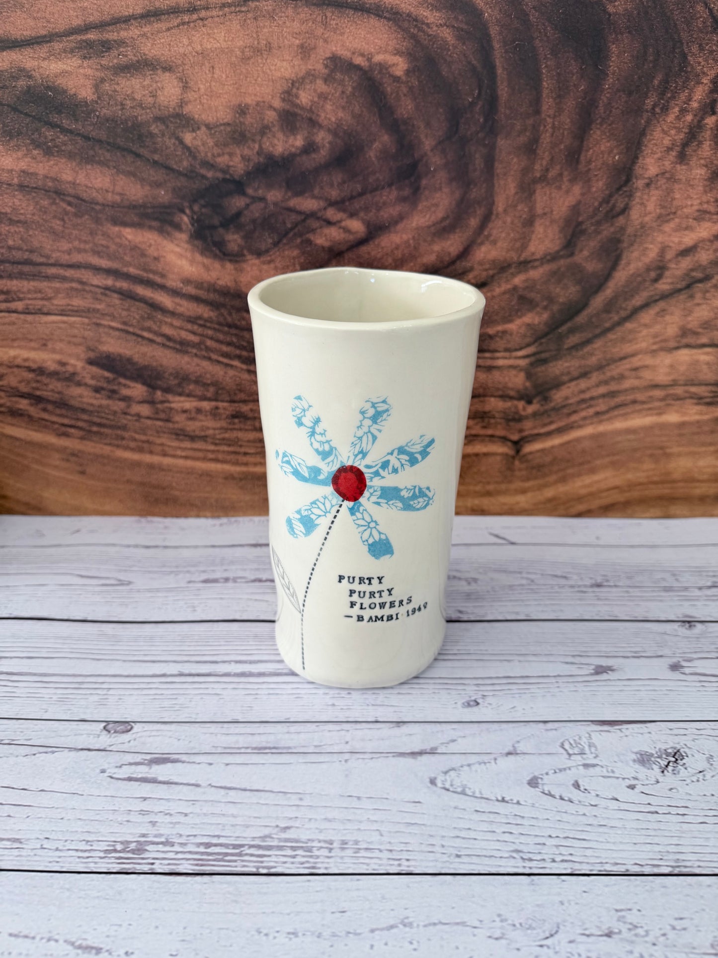 Blue flower vase