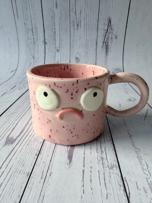 Pink grumpy mug