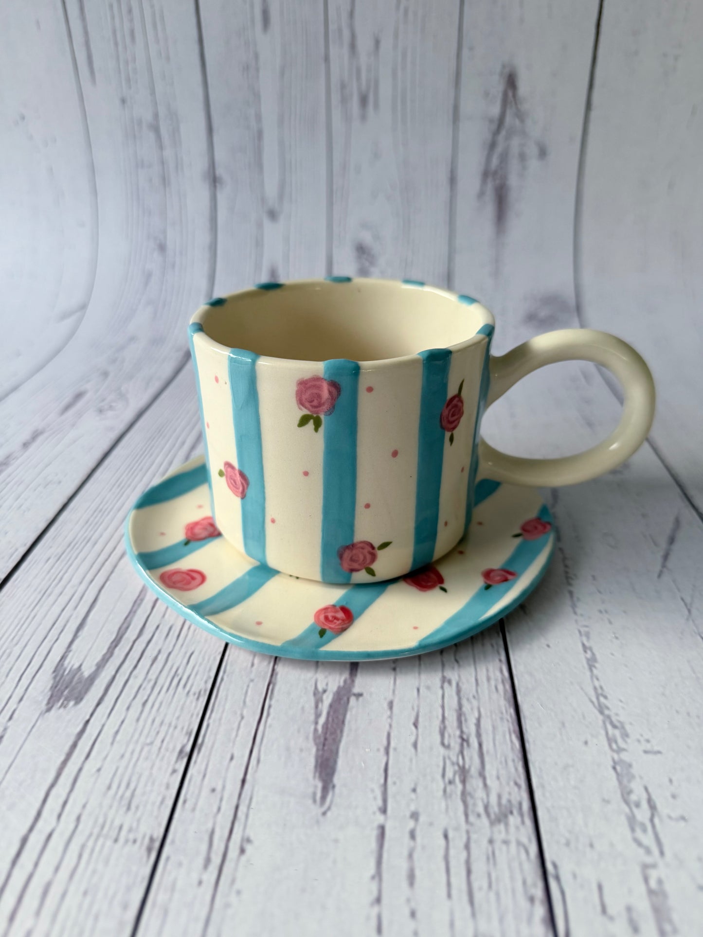 Blue vintage mug