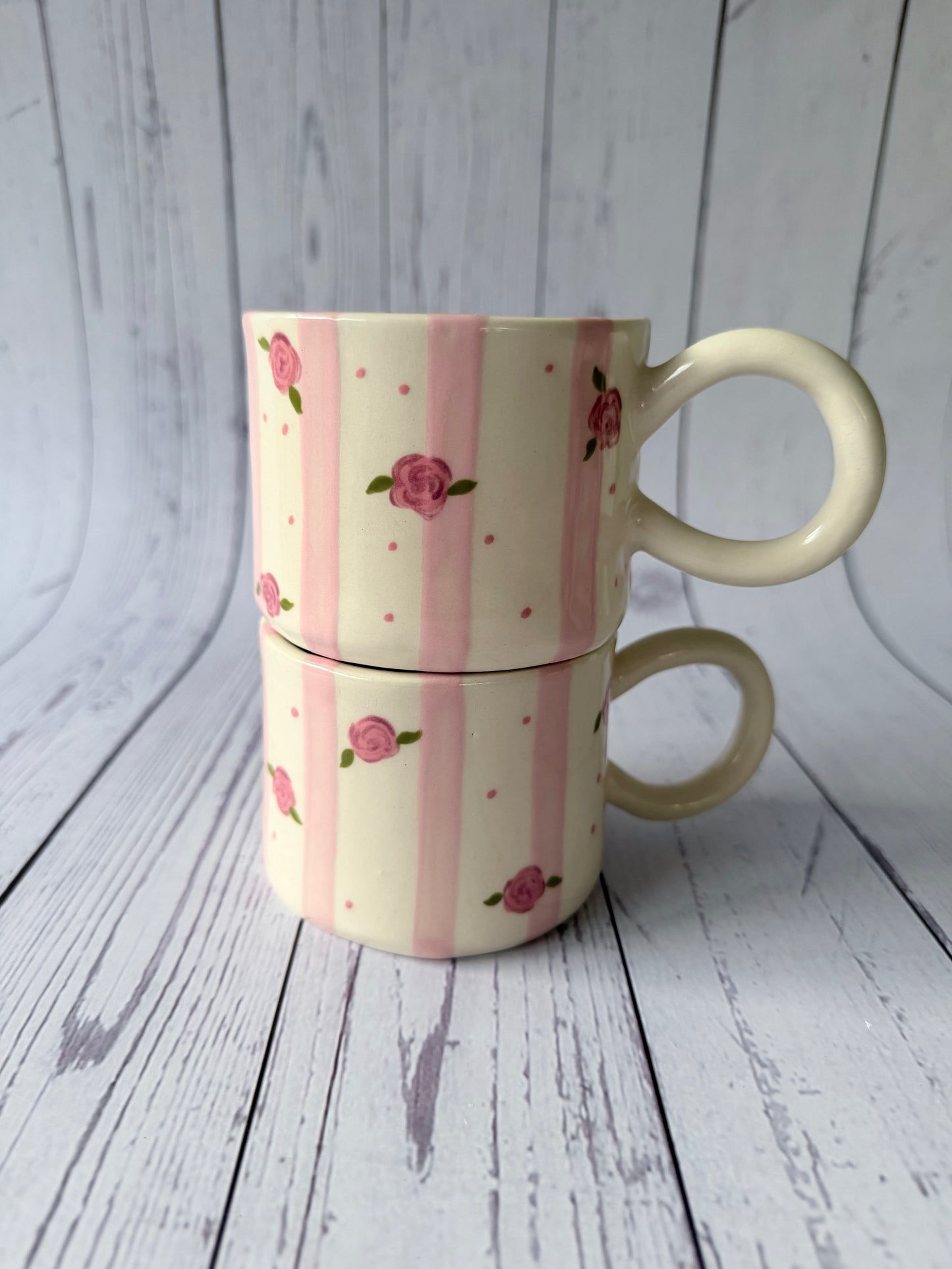Pink vintage mug