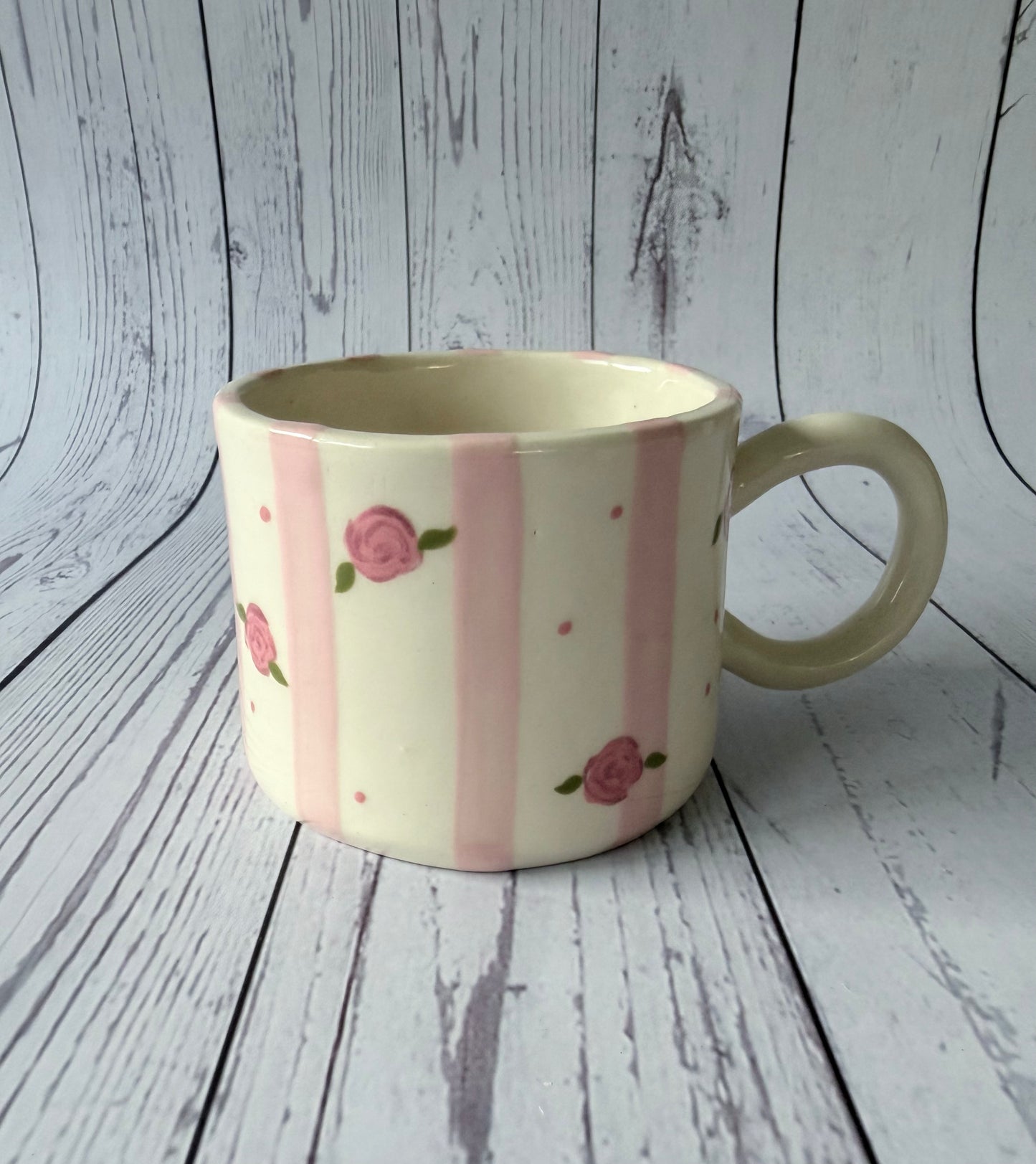 Pink vintage mug