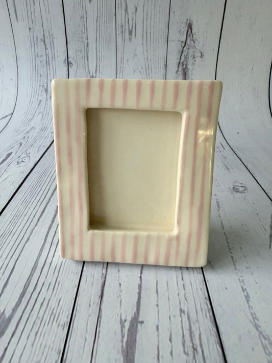 Pink stripe photo frame