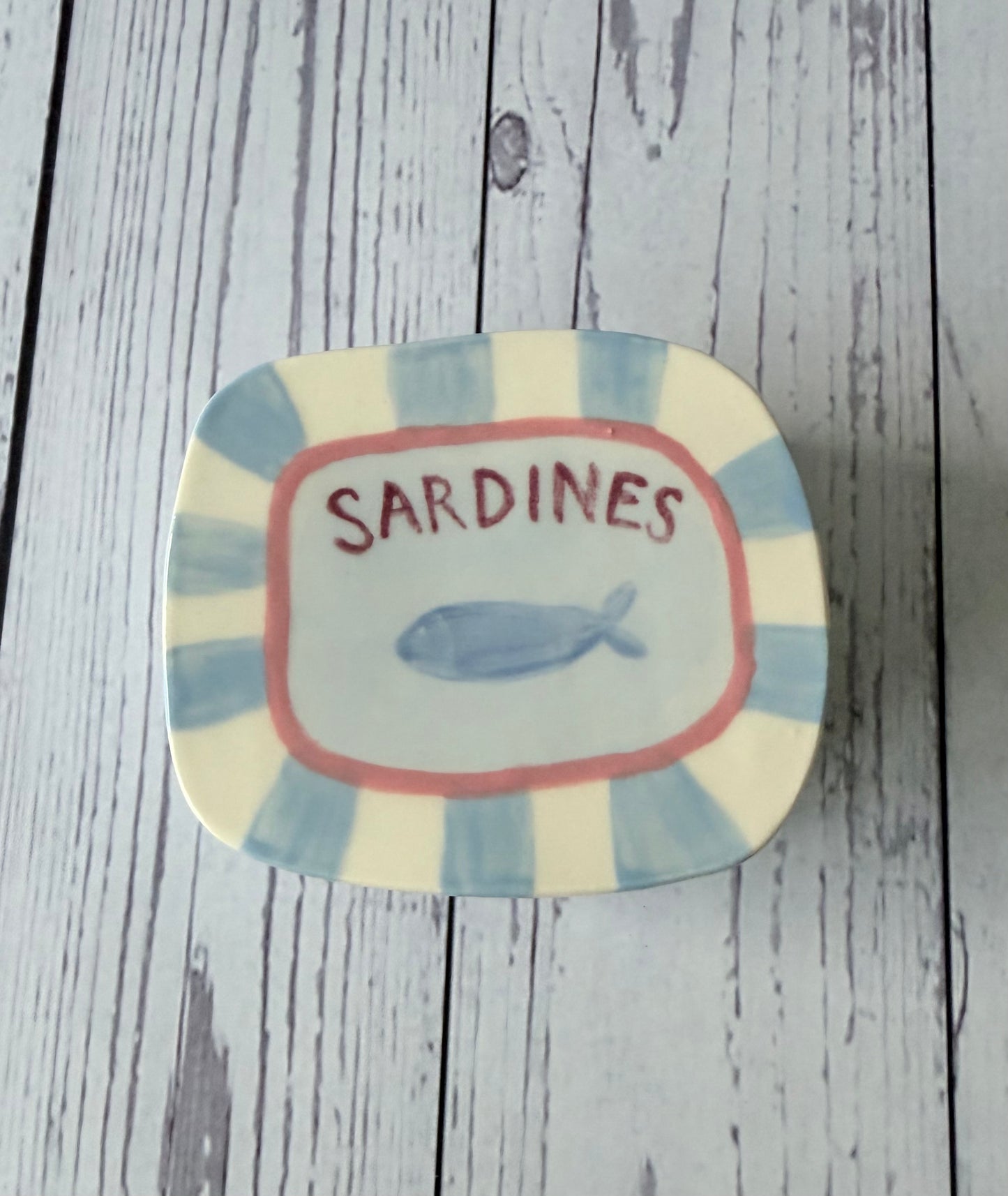 Blue sardine trinket