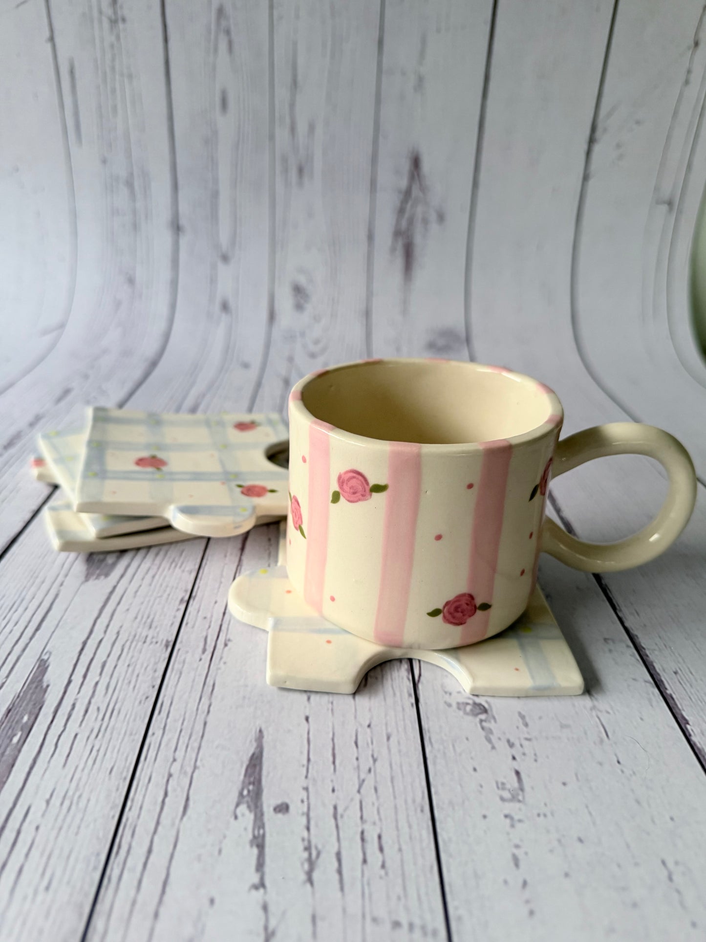 Pink vintage mug