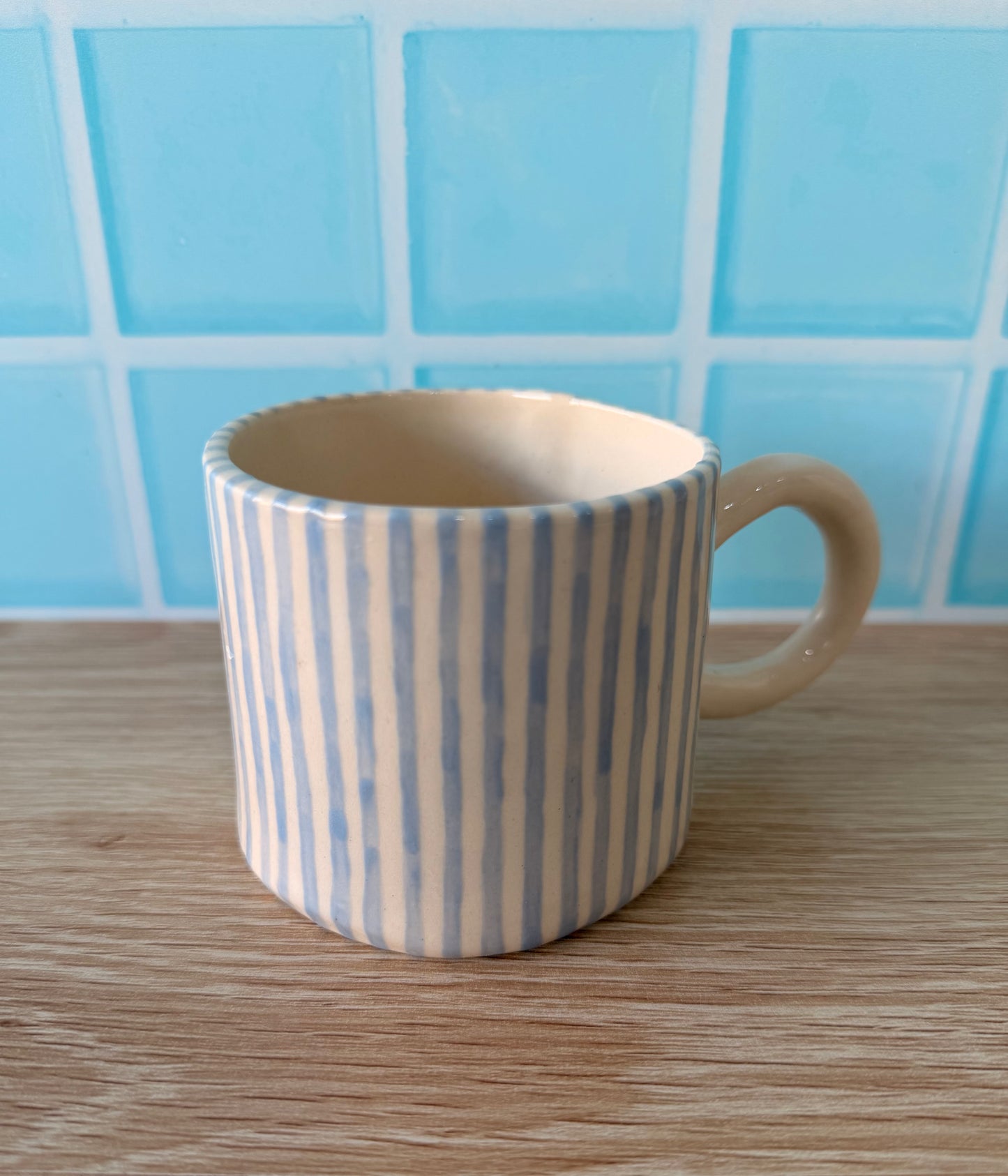 Blue stripe mug