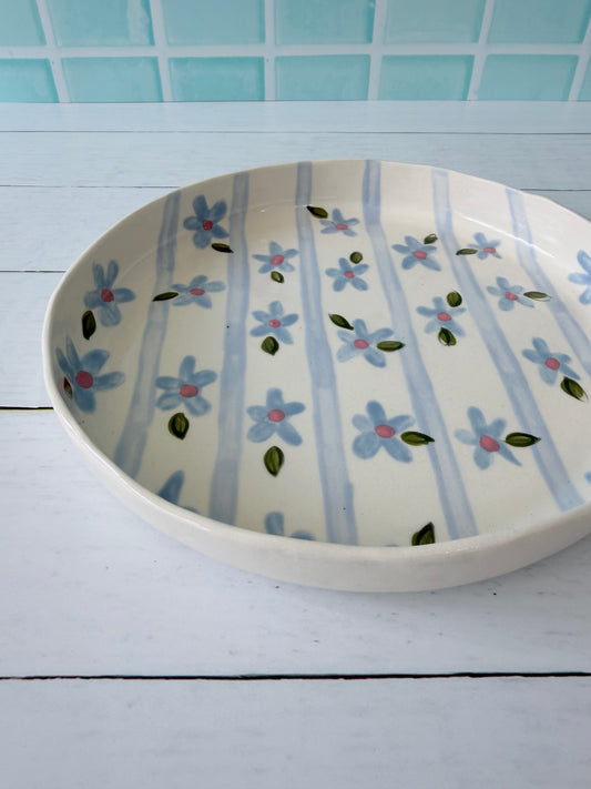 Blue floral large bowl